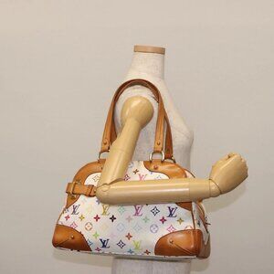 LOUIS VUITTON Monogram Multicolor Claudia Hand Bag White M40193 LV Auth 145078
